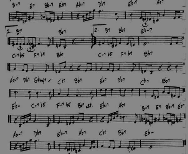 image of jazz score