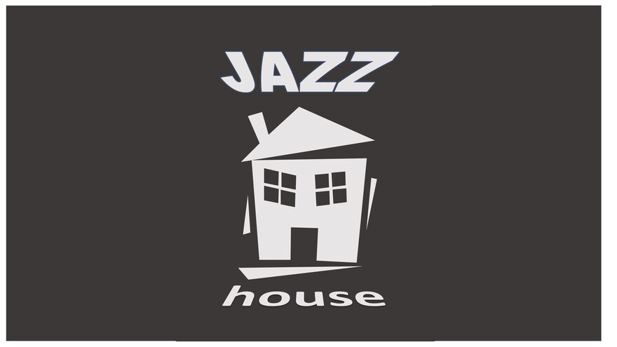 image of leicester jazz house logo with house greyish wide