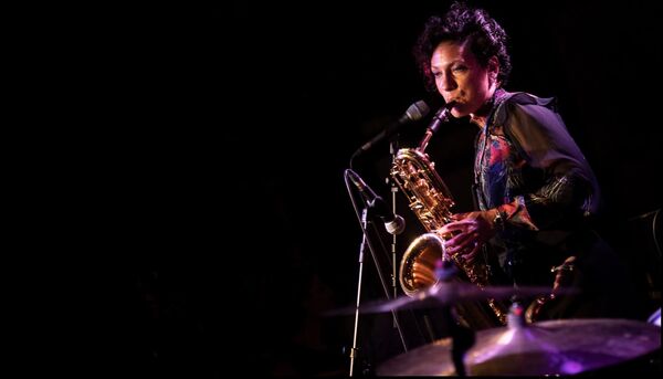 Hannah Horton  on baritone sax