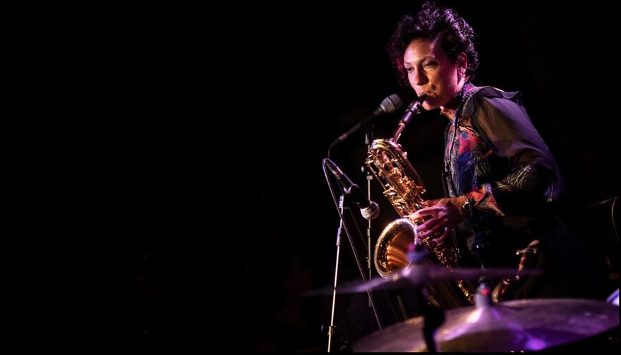 Hannah Horton  on baritone sax